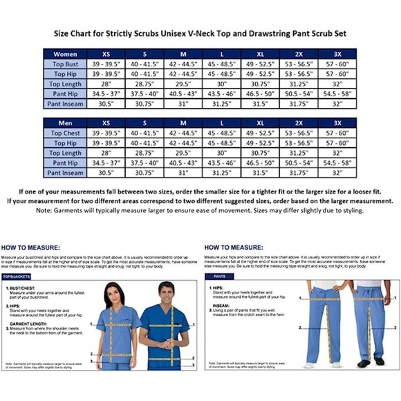 Strictly Scrubs Unisex Classic Scrub Set (Navy, XL) - Picture 3 of 6